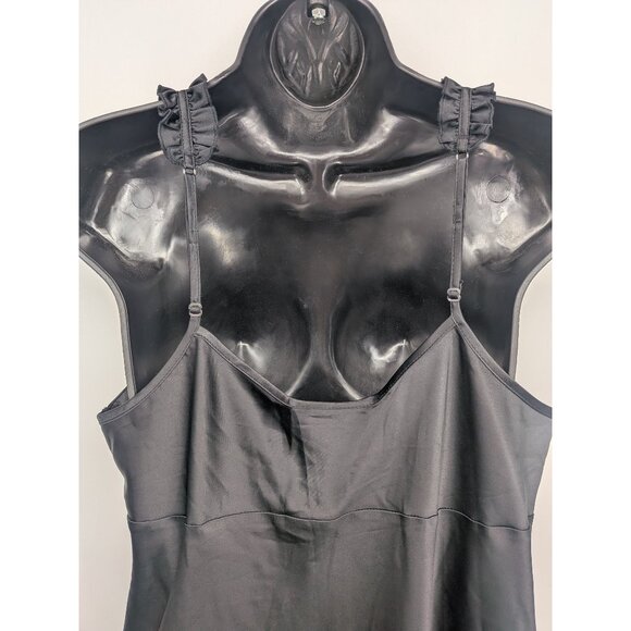 Vintage Morgan Taylor Intimates Slip Dress Size L Coquette Y2K Goth Milkmaid 90s - Picture 7 of 9